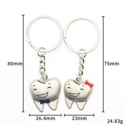 iDENTical Tooth Shape Couple Keychain ZYR-3016 - 3