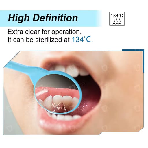 SuperEndo MaxVision Rhodium-Coated Anti-Fog Mouth Mirror (Pack of 10)