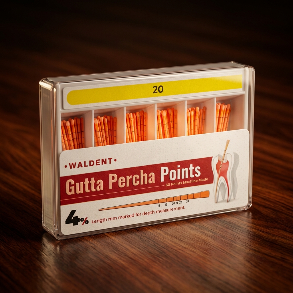 Waldent Gutta Percha Points 4% (Length Marked)