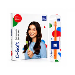 MyOra C-Soft Orthodontic Toothbrush - Orange (Pack Of 12)
