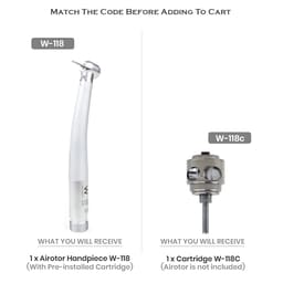 Waldent Premium Led Airotor Turbine And Cartridge - Vasa series