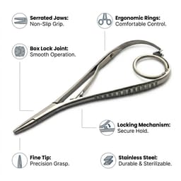 GDC Needle Holder Mathieu-Fine With Ring  (14cm) (Nhmfr) - 3