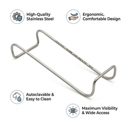 Waldent Columbia Cheek Retractor Wide & Flat End - 14.5cm (8/119) - 4