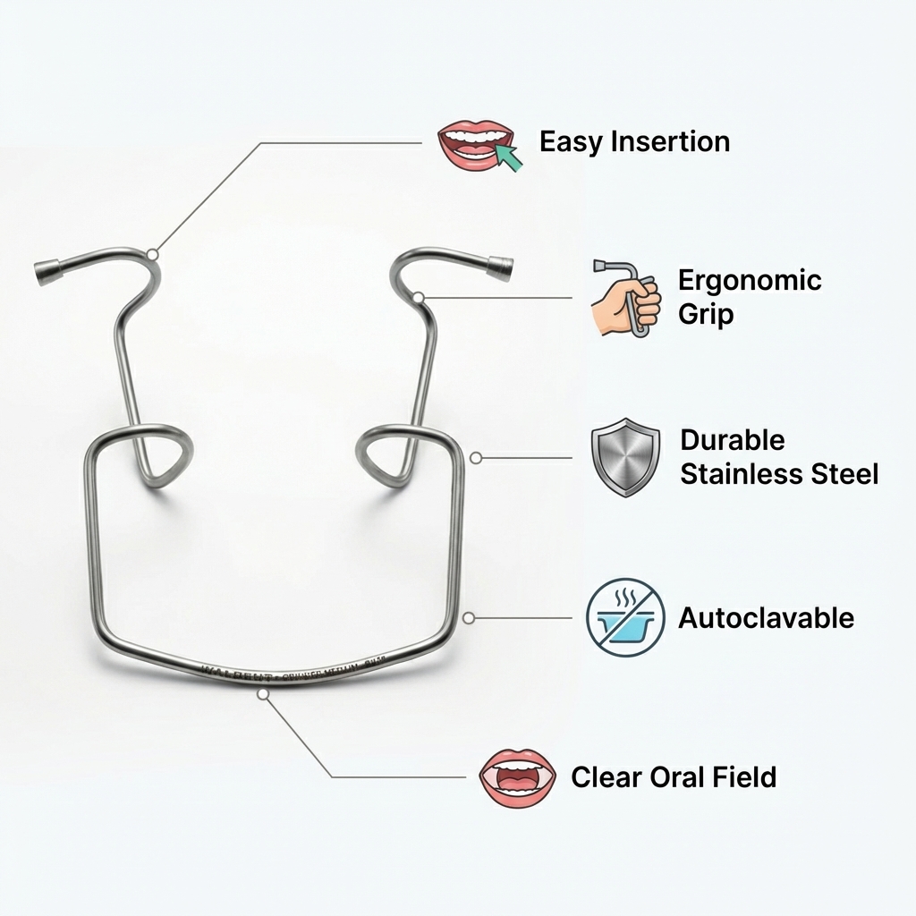Waldent Oringer Lip & Cheek Retractor Medium - 14.5cm (8/120)