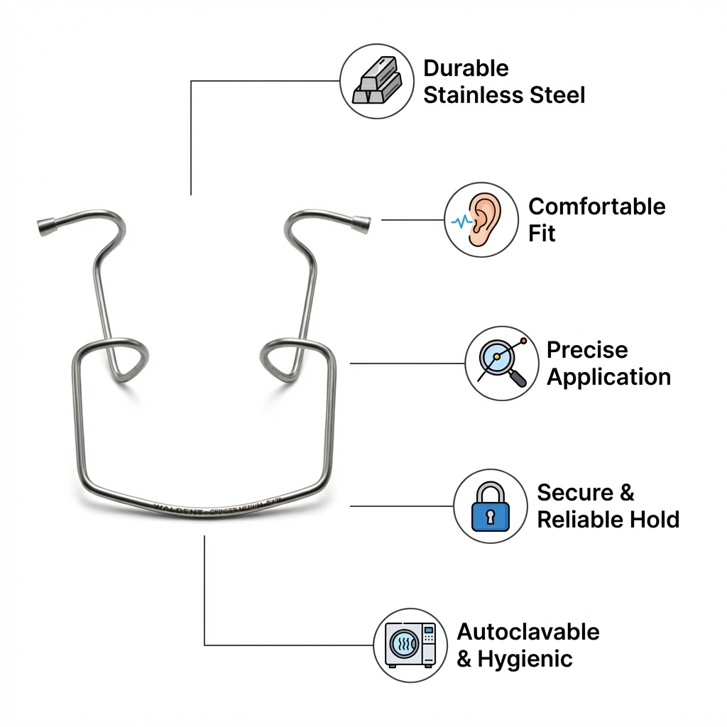 Waldent Oringer Lip & Cheek Retractor Medium - 14.5cm (8/120)