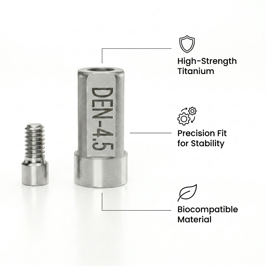 Dentaltech Dentium Implant Compatible Multi Unit Scan Body (Den 4.5-hybrid)