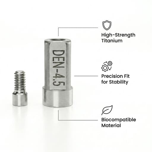 Dentaltech Dentium Implant Compatible Multi Unit Scan Body (Den 4.5-hybrid)