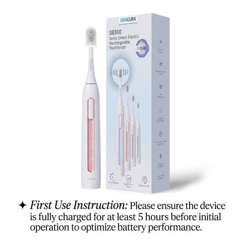 Oracura SB300 Sonic Smart Electric Rechargeable Toothbrush