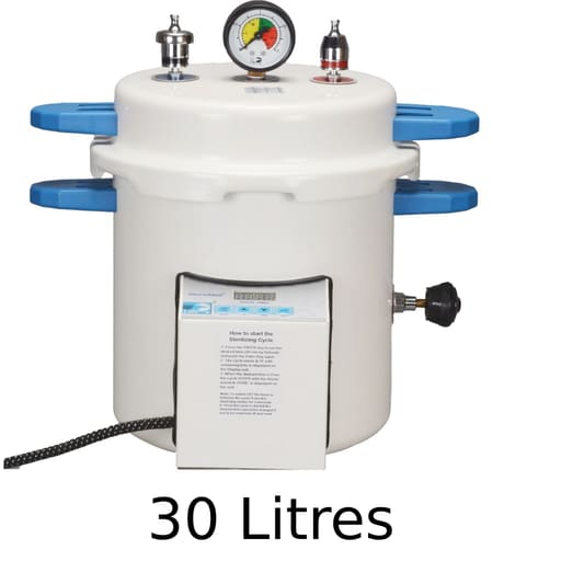 Life Stericlave With Digital Display Timer - 30 Litres And 2 Drums  (11 x 5 inches, 11 x 9 inches) [ST1216EDT] (Suitable for Sterilizing IMPLANT KIT)