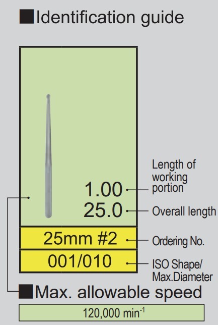 Mani Surgical Carbide Contra Angle Burs CA