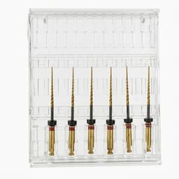 Micro Mega Hero Gold Rotary Files -21mm 6% #25 (Pack of 6)