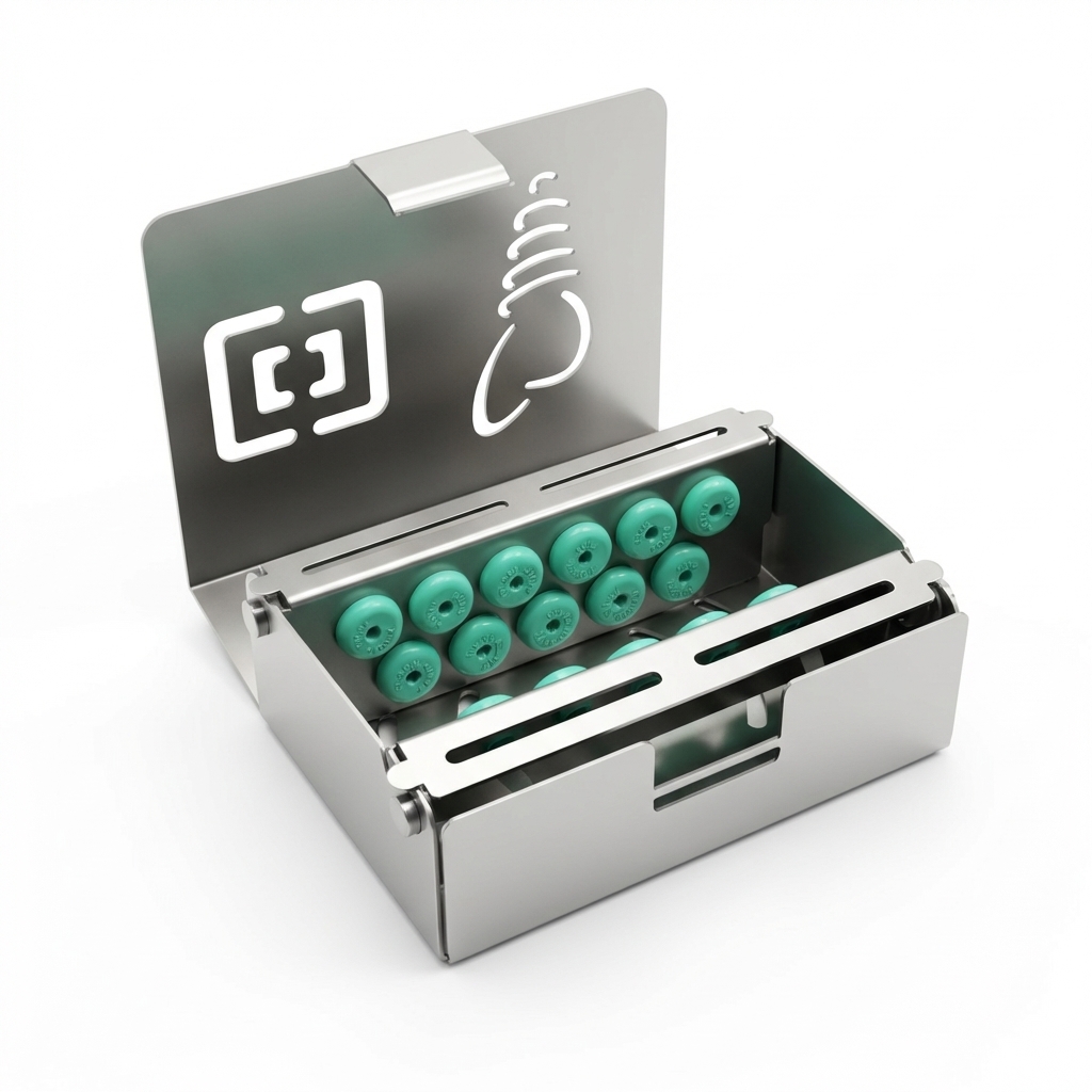 Julldent 22 Slot Autoclavable Bur Box (JULL-DENT 050C)