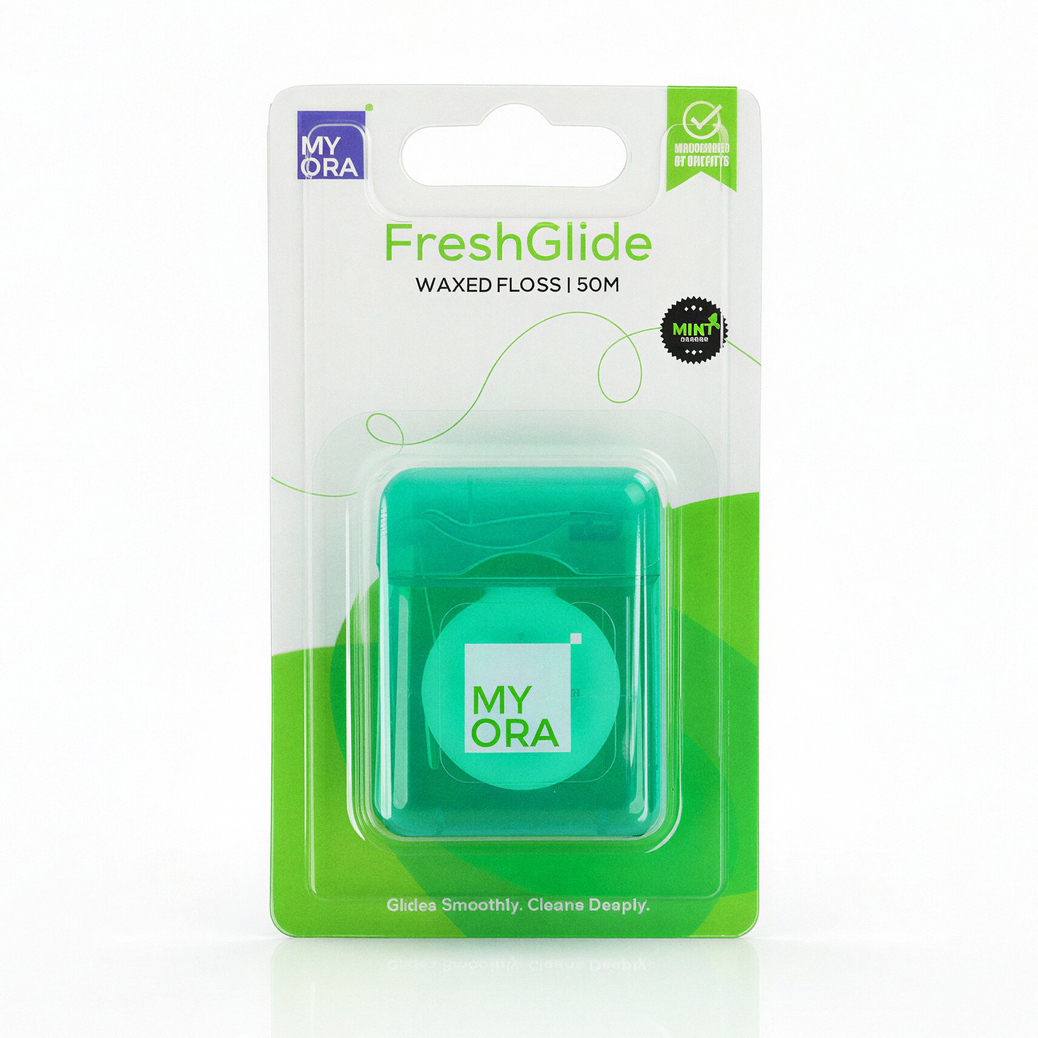 MyOra FreshGlide Waxed Floss 50m - Mint (Pack Of 12)