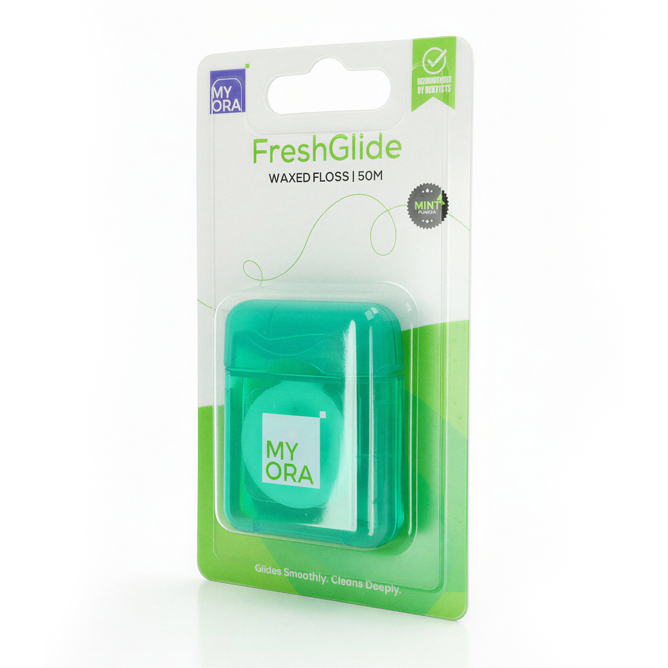 MyOra FreshGlide Waxed Floss 50m - Mint (Pack Of 1)