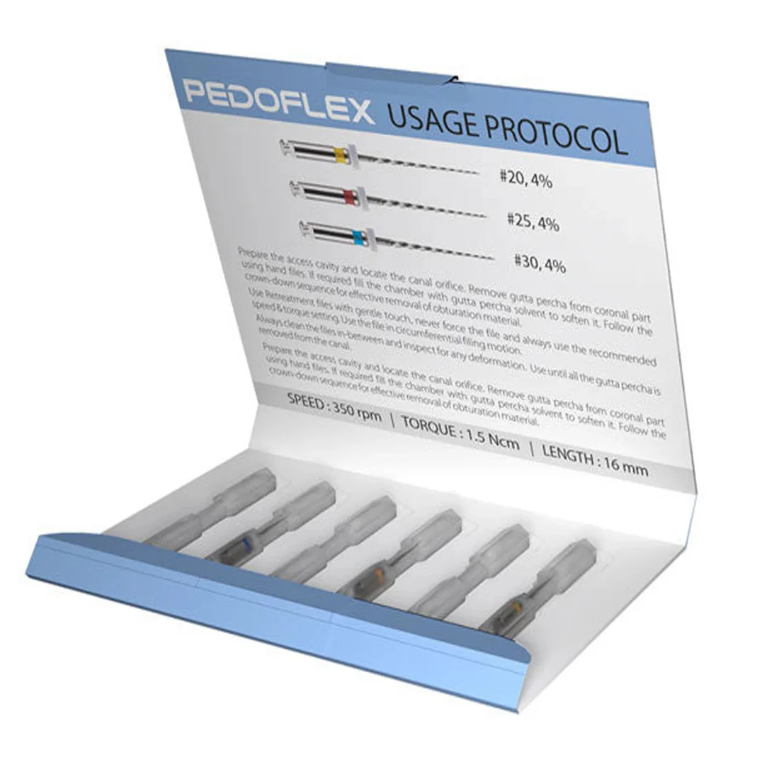 Neoendo Pedoflex Rotary Files 16mm Assorted (Pack of 3)