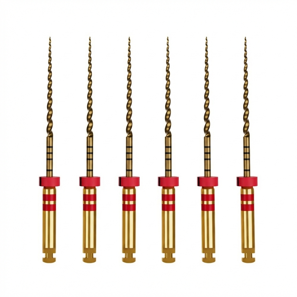 Waldent Wal-flex Gold Rotary Files 25mm - W6 (25/6%) (Pack Of 6)