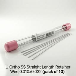 U Ortho Straight Length Retainer Wire 0.010x0.032 (Pack of 10) - 1