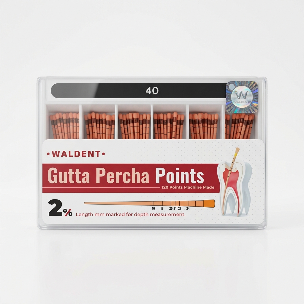 Waldent Gutta Percha Points 2% (Length Marked)