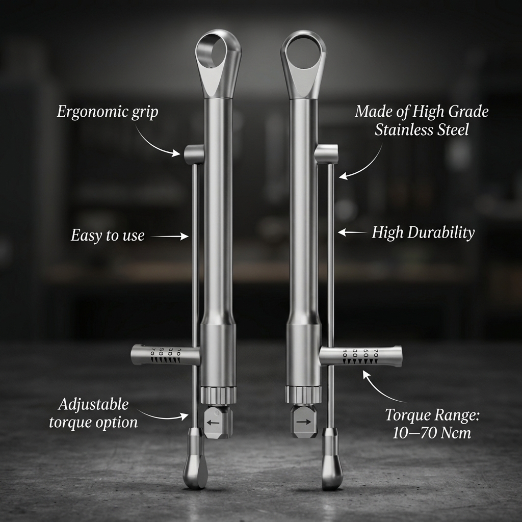 DentalPlant Implant Torque Wrench Ratchet 10–70 Ncm