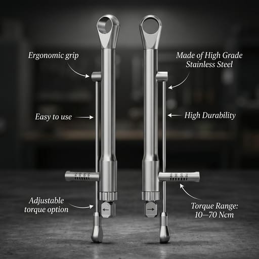 DentalPlant Implant Torque Wrench Ratchet 10–70 Ncm