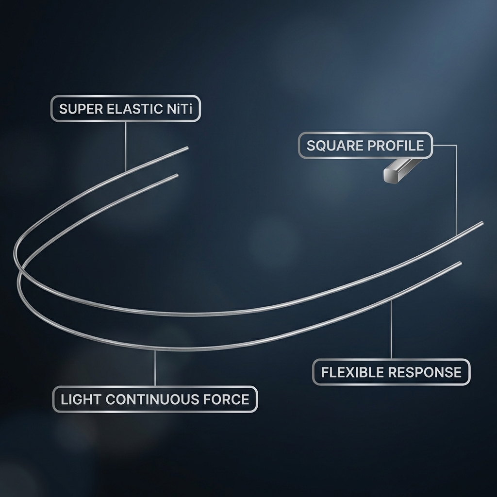 OrthoMetric Flexy NiTi Super Elastic Archwires - Square (10/Pk)