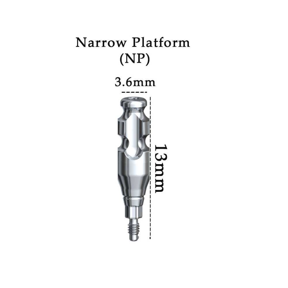 Dentaltech Close Tray Impression Coping ∅3.6mm X 13mm - Nobel Biocare NP Implant Compatible (NOB-NP 36538)