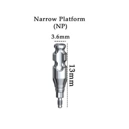 Dentaltech Close Tray Impression Coping ∅3.6mm X 13mm - Nobel Biocare NP Implant Compatible (NOB-NP 36538)