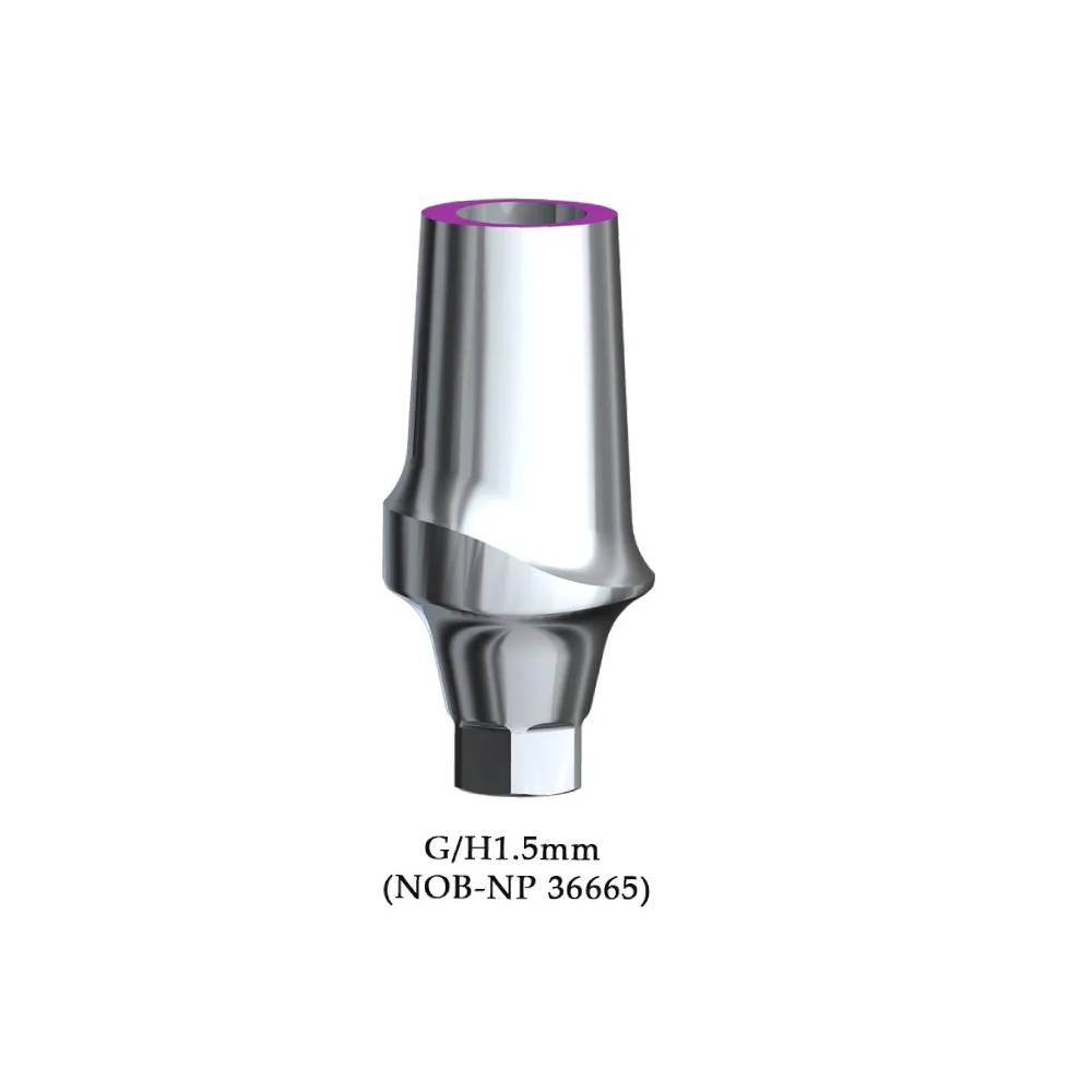 Dentaltech Straight Abutment G/H1.5mm - Nobel Biocare NP Implant Compatible (NOB-NP 36665)