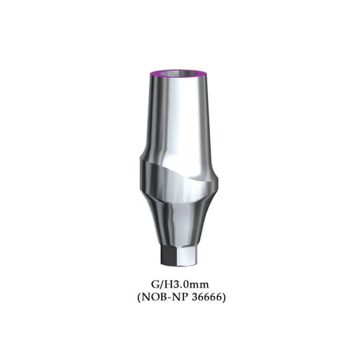 Dentaltech Straight Abutment G/H3.0mm - Nobel Biocare NP Implant Compatible (NOB-NP 36666)