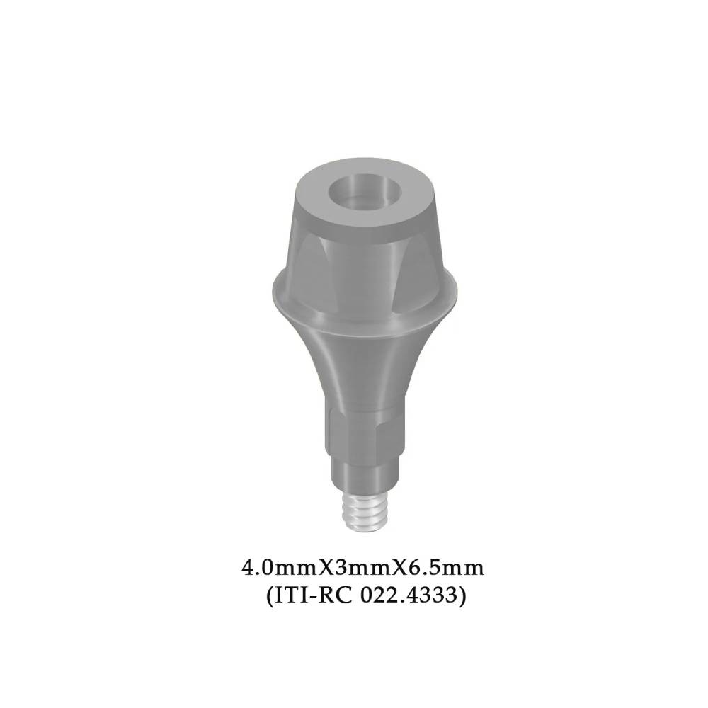 Dentaltech Straight Abutment ∅4.0mm X G/H3mm X 6.5mm - Straumann RC Implant Compatible (ITI-RC 022.4333)