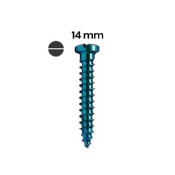 SK Surgicals Titanium Single Slot Screws - 2.5mm x 14mm (25014T) (Pack of 5 )