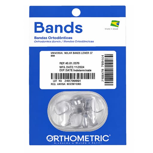OrthoMetric Plain Ortho Bands - Size 37 Lower - (40.01.0370)