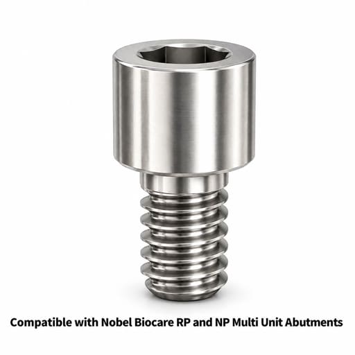 Mediden Nobel Biocare Implant Compatible Multi Unit Titanium Abutment Screw (NBMUS) (Pack of 10)