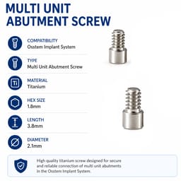 Mediden Osstem Implant Compatible Multi Unit Titanium Abutment Screw (OSMU) (Pack of 10) - 5