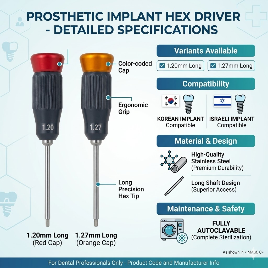 Julldent Prosthetic Hex Drivers - Long (JULL-DENT 232)