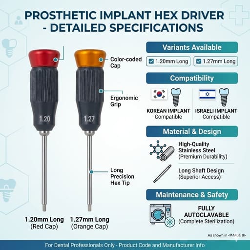Julldent Prosthetic Hex Drivers - Long (JULL-DENT 232)