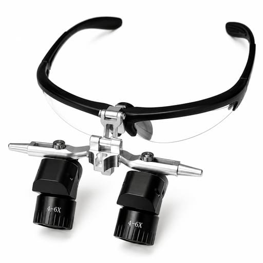 EndoKing Dental Surgical Loupes 4-6X Adjustable Magnification with LED Headlight