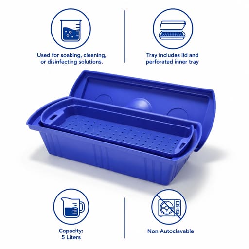 Life Steridex Disinfection Soaking Tray (Cidex Tray) - 5 Liters