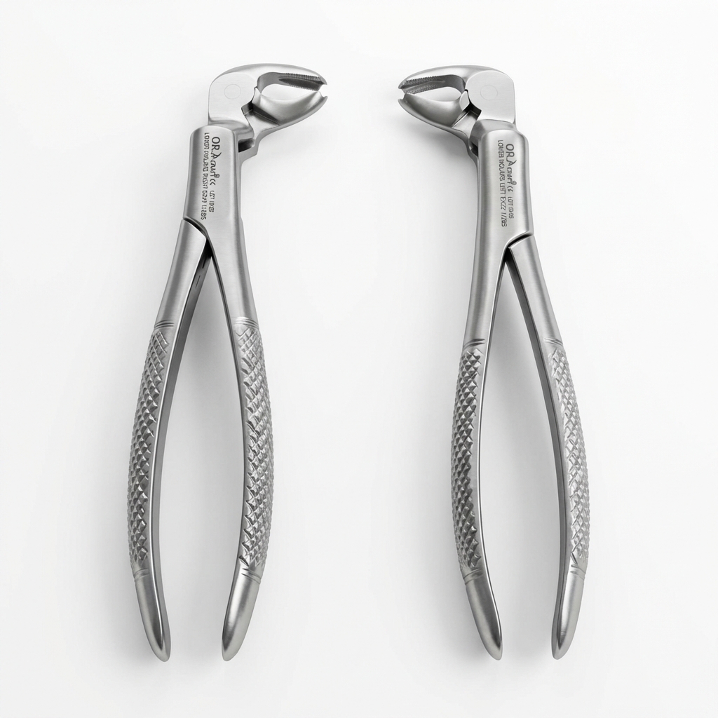 Oracraft Lower Molars & Wisdoms Extraction Forceps Pair (Left/Right) - FX22 1/2 L/R