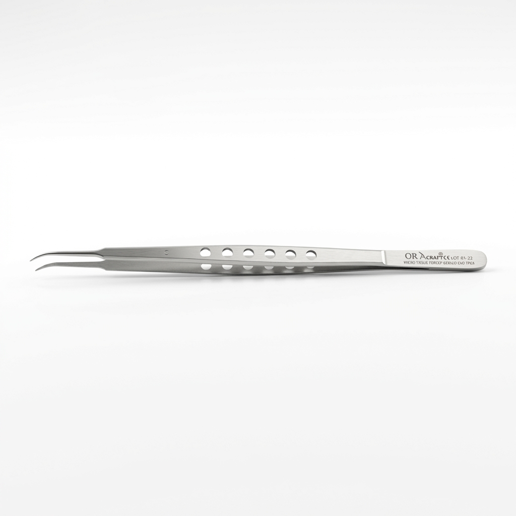 Oracraft Micro Tissue Forceps Gerald - Curved (TPG4)