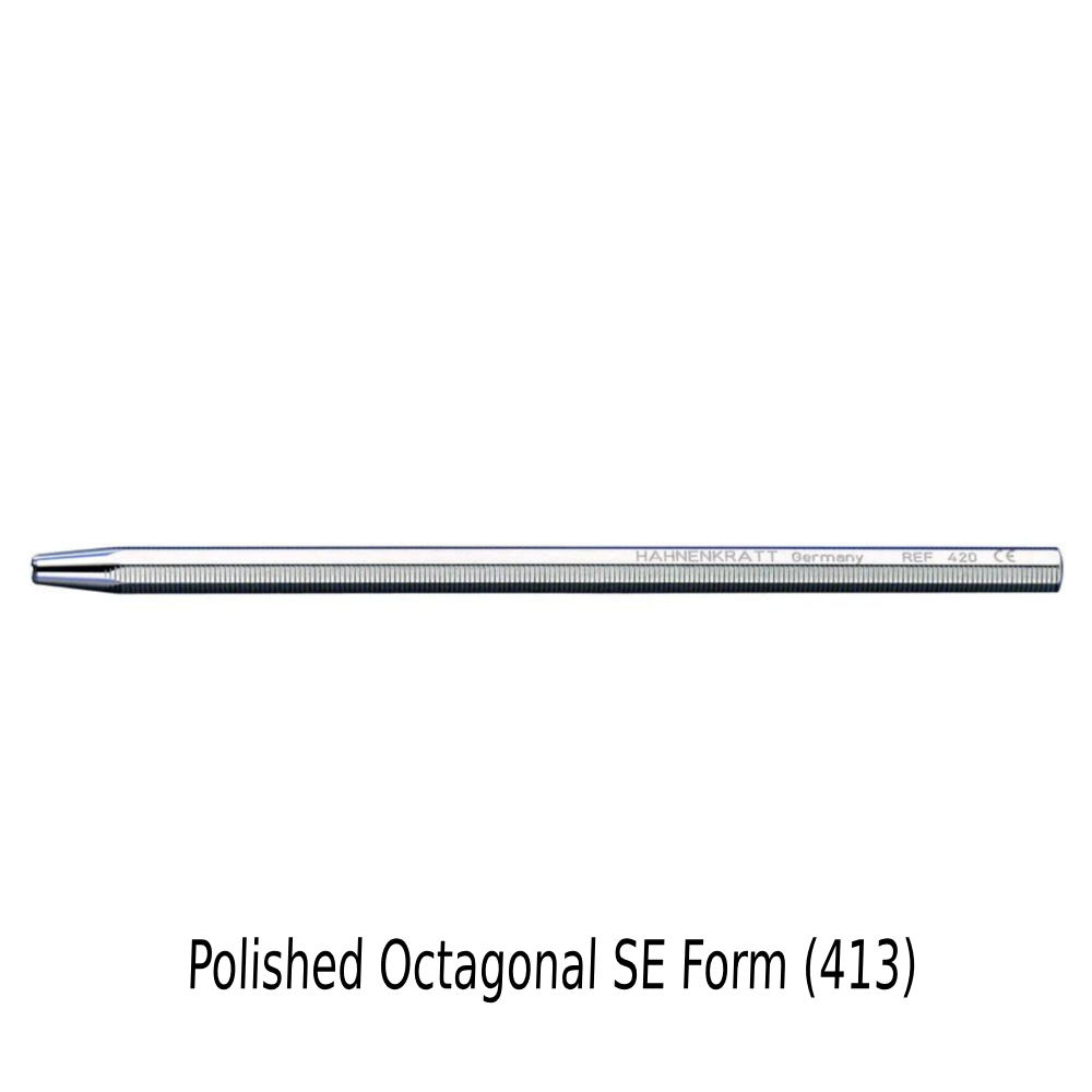 Hahnenkratt SS MM Handles 1/pk - Polished Octagonal SE Form (413)