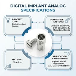 Dentaltech Digital Analog - Dentium Superline | DIO | Cowellmedi | MegaGen | Dentis | implantswiss Compatible - 7