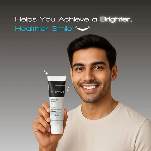 Purexa Charcoal White Toothpaste (Pack Of 10)