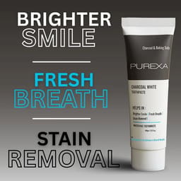 Purexa Charcoal White Toothpaste (Pack Of 10) - 7
