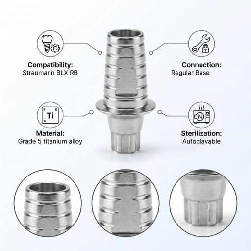 Dentaltech Straumann BLX Compatible Ti Base - RB