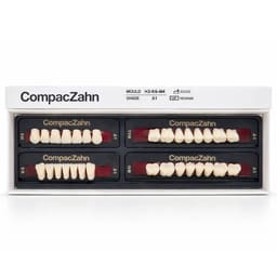 Rubydent CompacZahn Acrylic Denture natural shade Teeth A1- H3-K6-M4 (Set of 28) (2 layered)