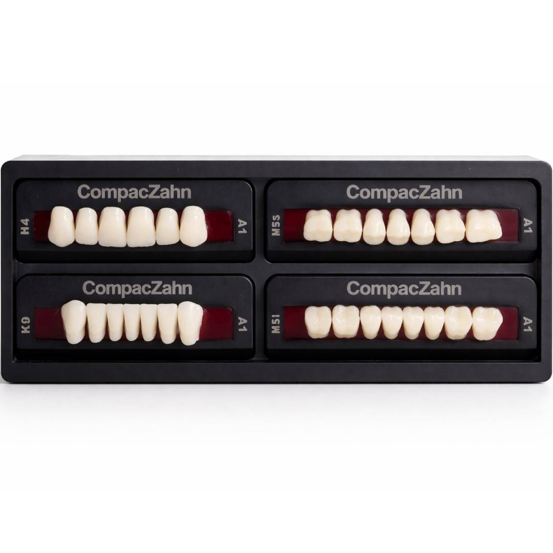 Rubydent CompacZahn Acrylic Denture natural shade Teeth A1- H4-K9-M5 (Set of 28) (2 layered)
