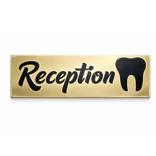 Unique Dents Acrylic Sign Plate - Reception