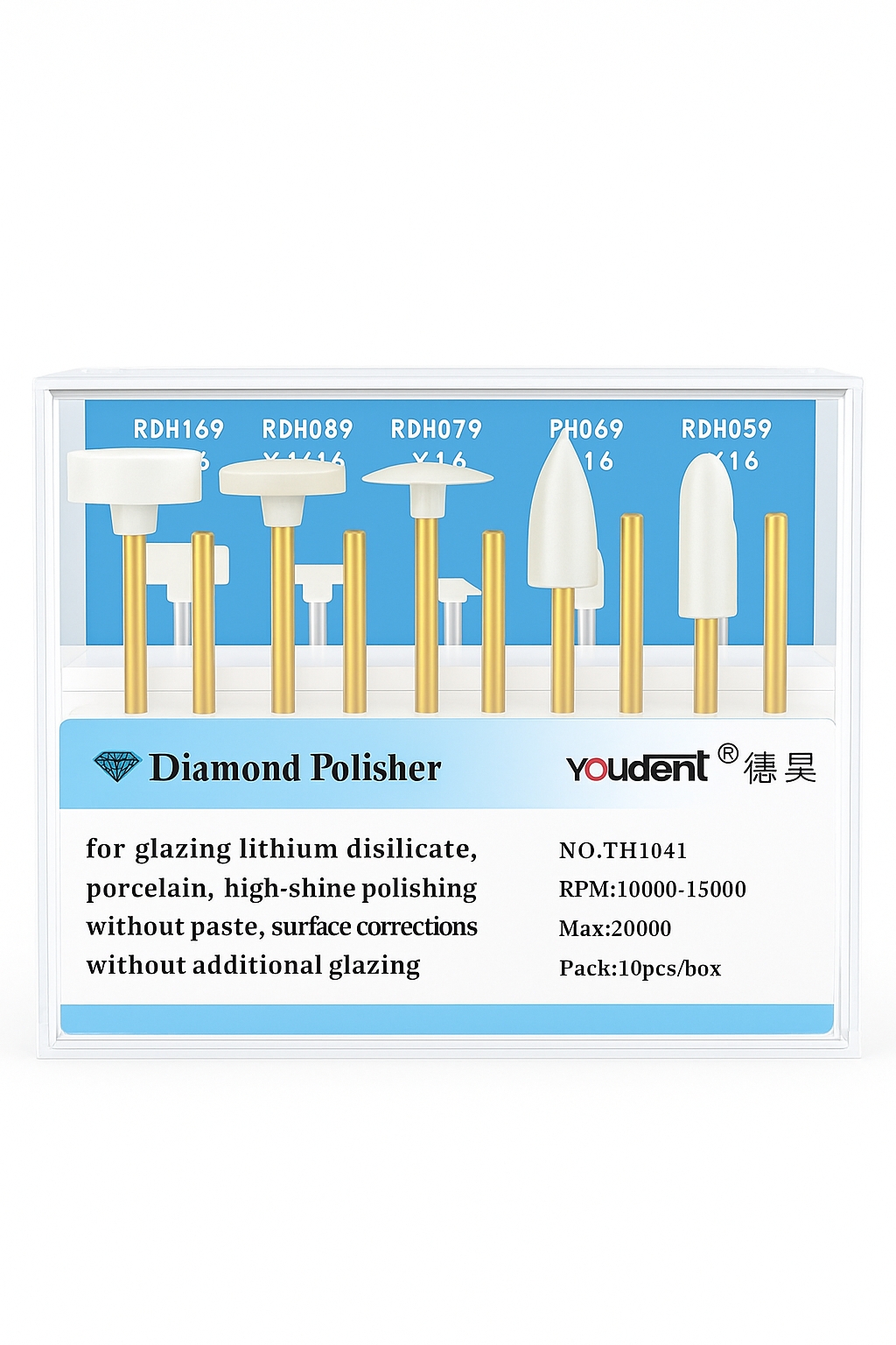 Youdent Diamond Polishers Kit For Ceramic HP (TH1041)