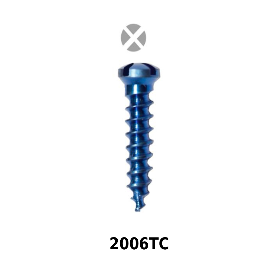 SK Surgicals Titanium Cross Head Screws - 2mm x 6mm (2006TC)